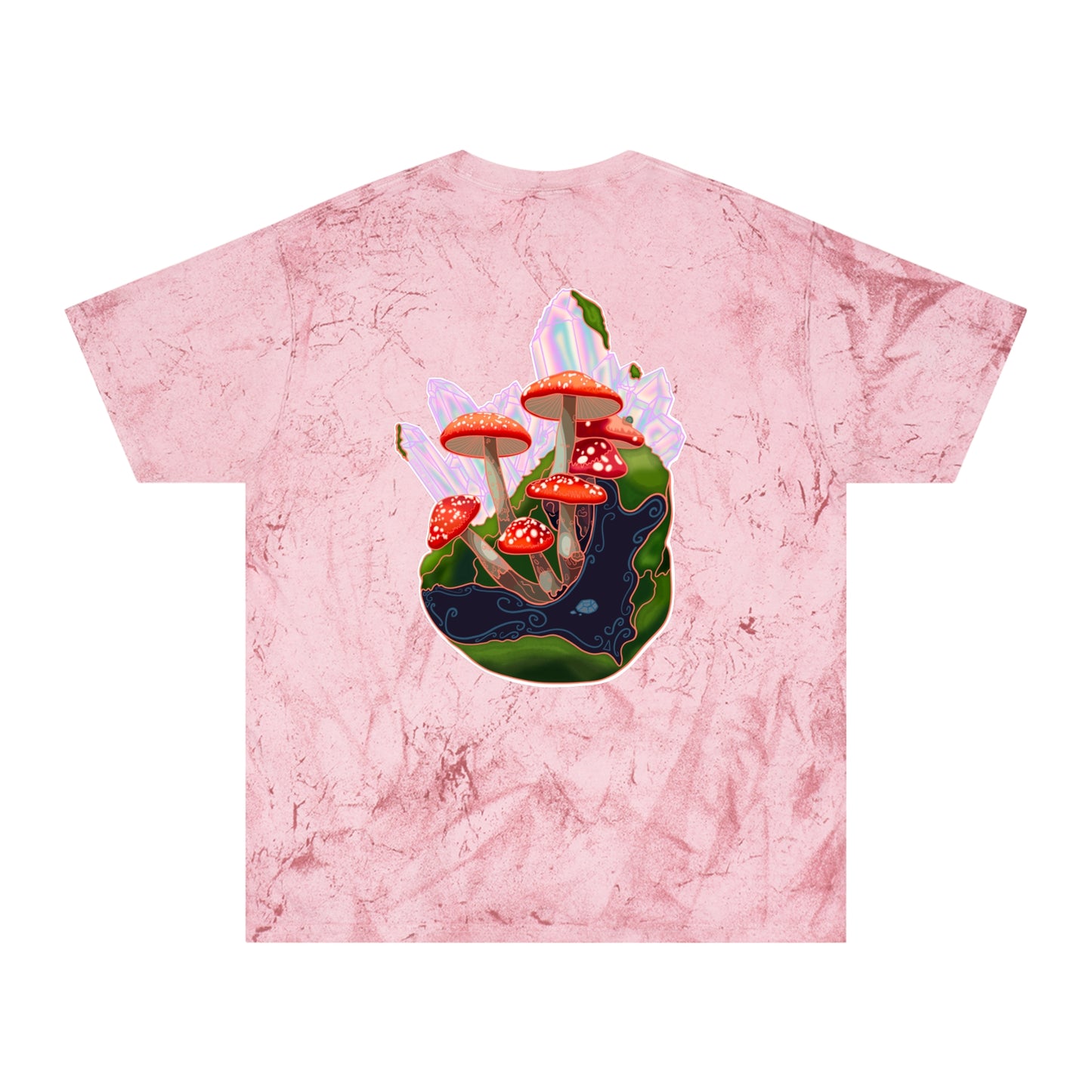 SCENIC CRYSTAL MUSHROOM VIEW - Unisex Color Blast T-Shirt