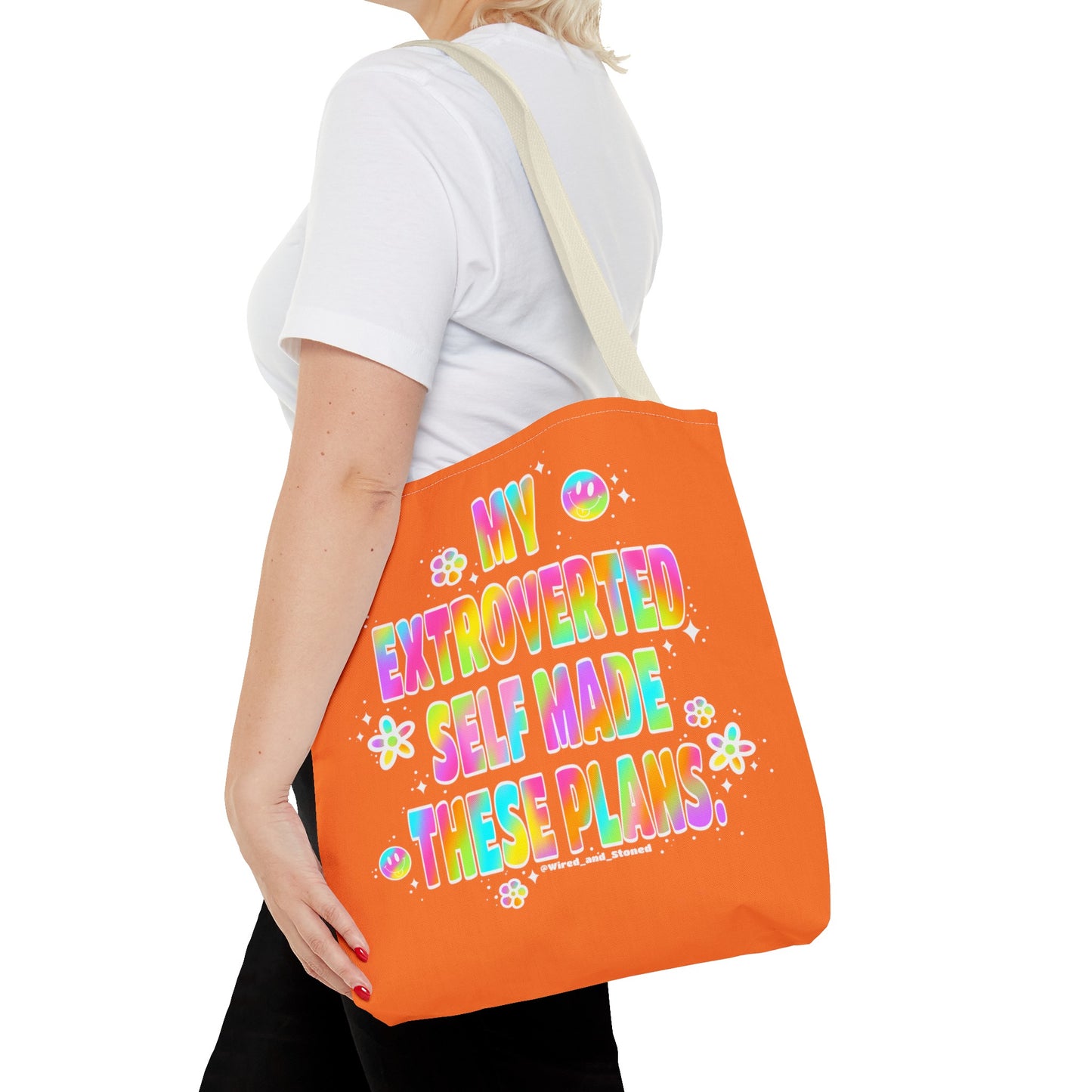 MY EXTROVERTED SELF MADE THESE PLANS - Tote Bag (AOP)