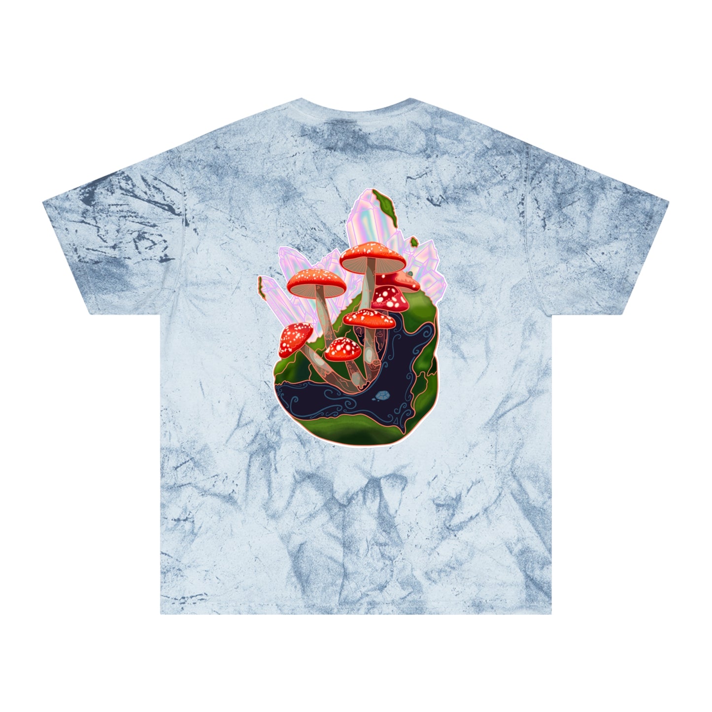 SCENIC CRYSTAL MUSHROOM VIEW - Unisex Color Blast T-Shirt