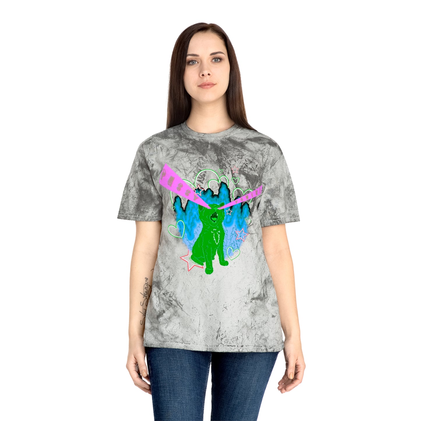 PUSSY POWER! (Watermelon variant) - Unisex Color Blast T-Shirt