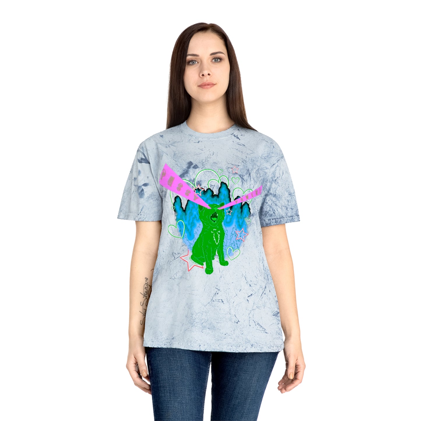 PUSSY POWER! (Watermelon variant) - Unisex Color Blast T-Shirt
