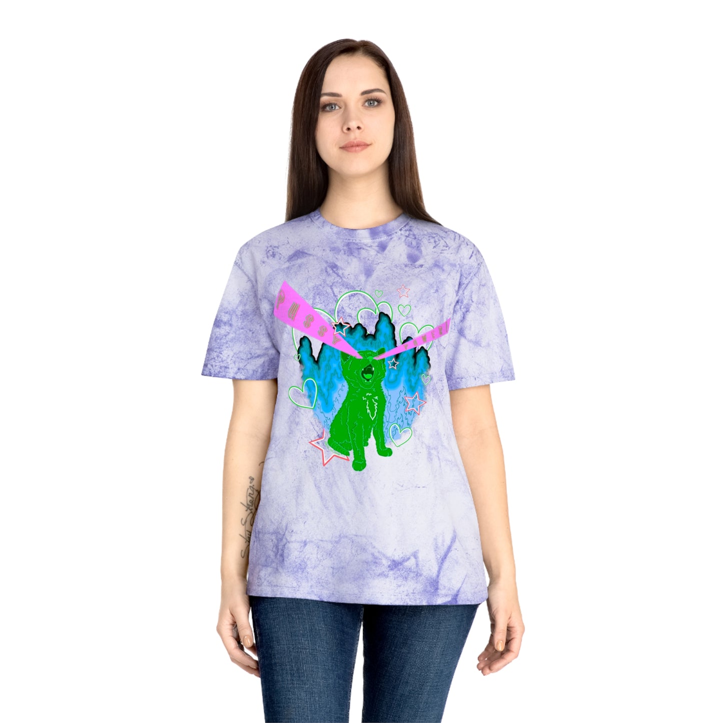 PUSSY POWER! (Watermelon variant) - Unisex Color Blast T-Shirt