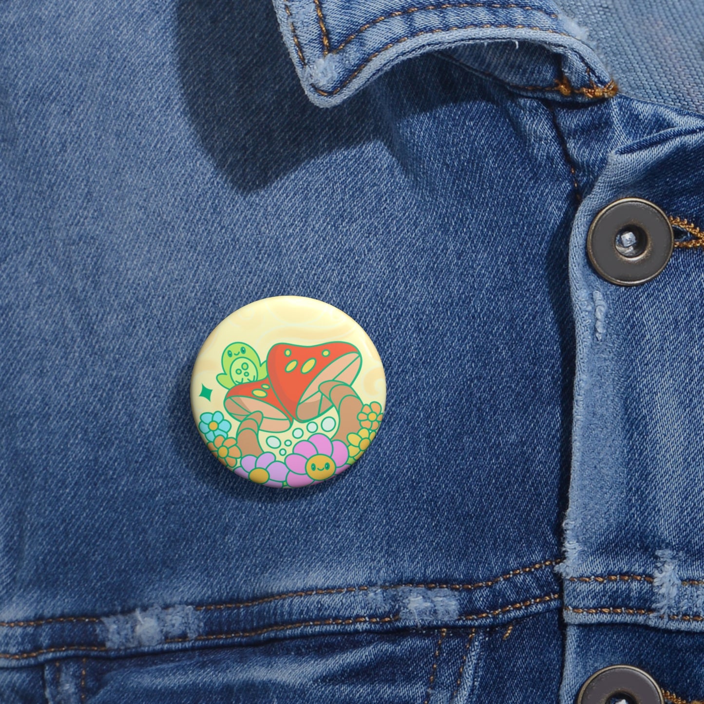 Spring Time Froggie - Custom Pin Buttons