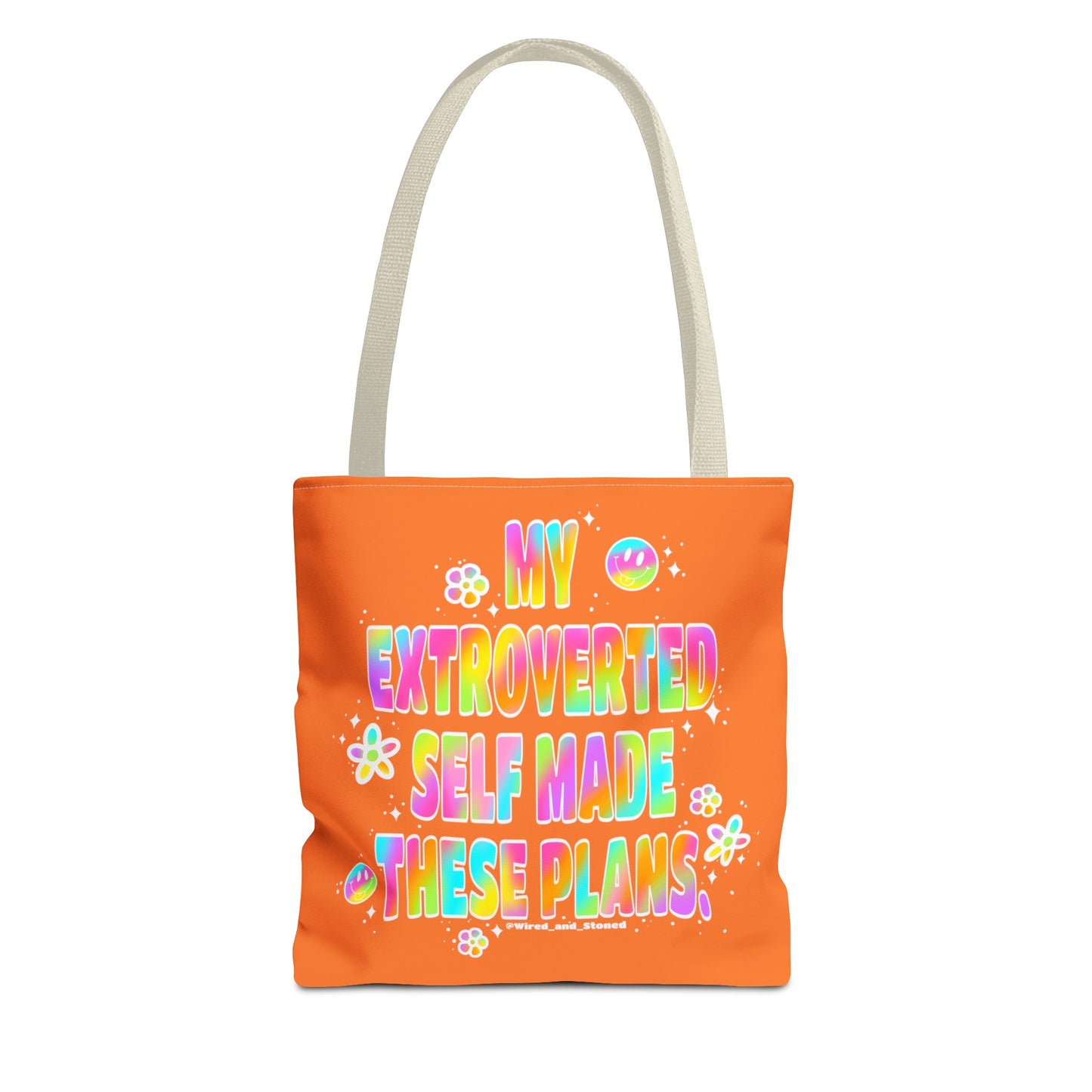 MY EXTROVERTED SELF MADE THESE PLANS - Tote Bag (AOP)