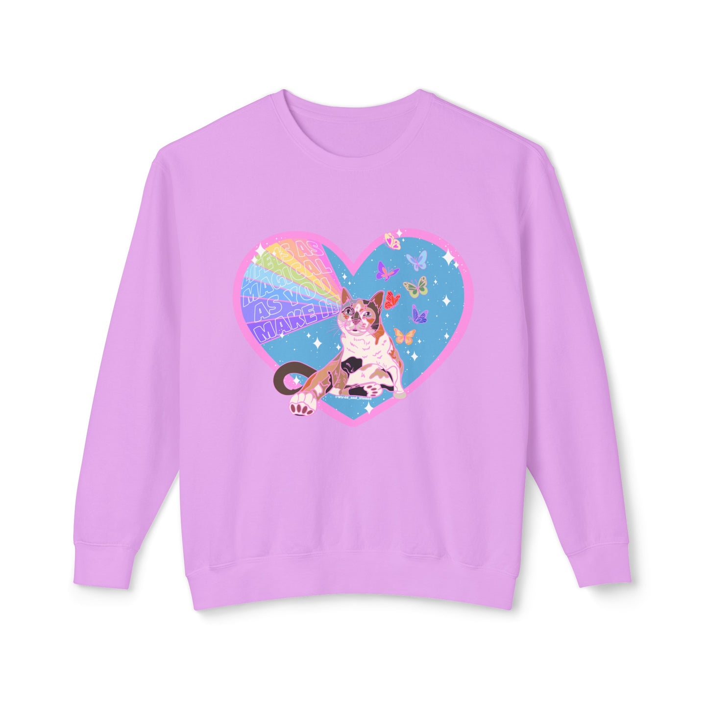LIFE IS AS MAGICAL AS YOU MAKE IT - Unisex Lightweight Crewneck Sweatshirt