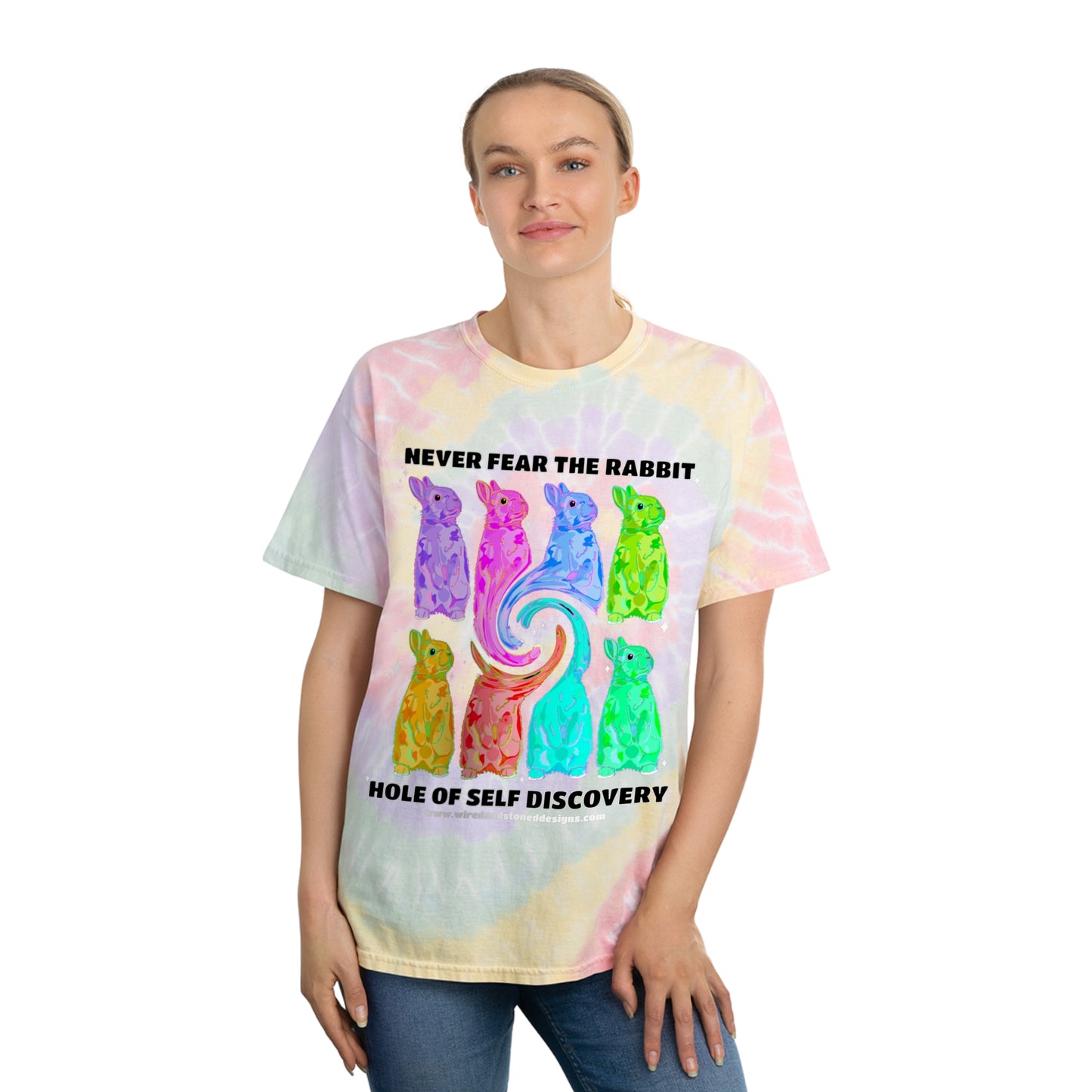 NEVER FEAR - Tie-Dye Tee, Spiral