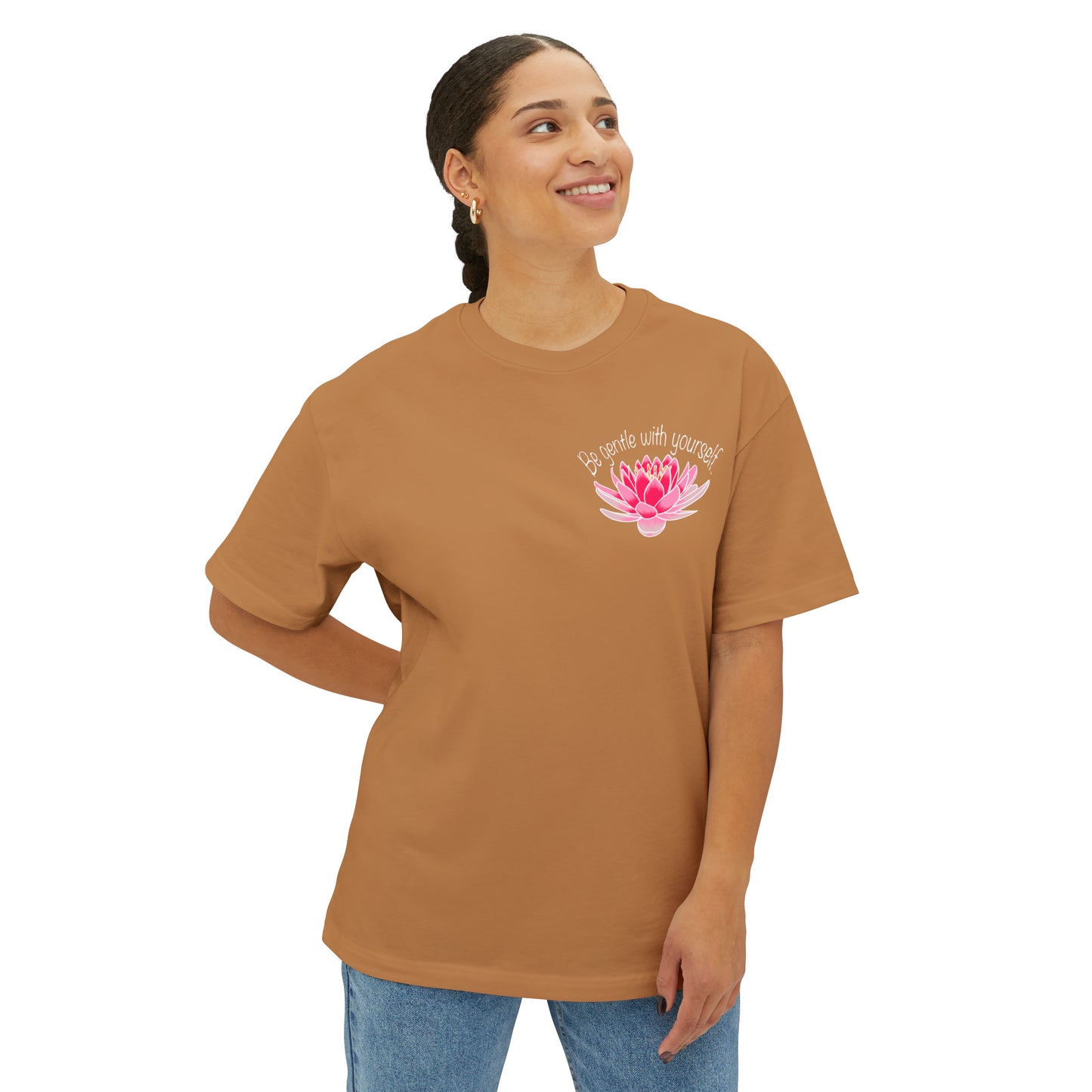 Gentle Lotus Unisex Oversized Boxy Tee
