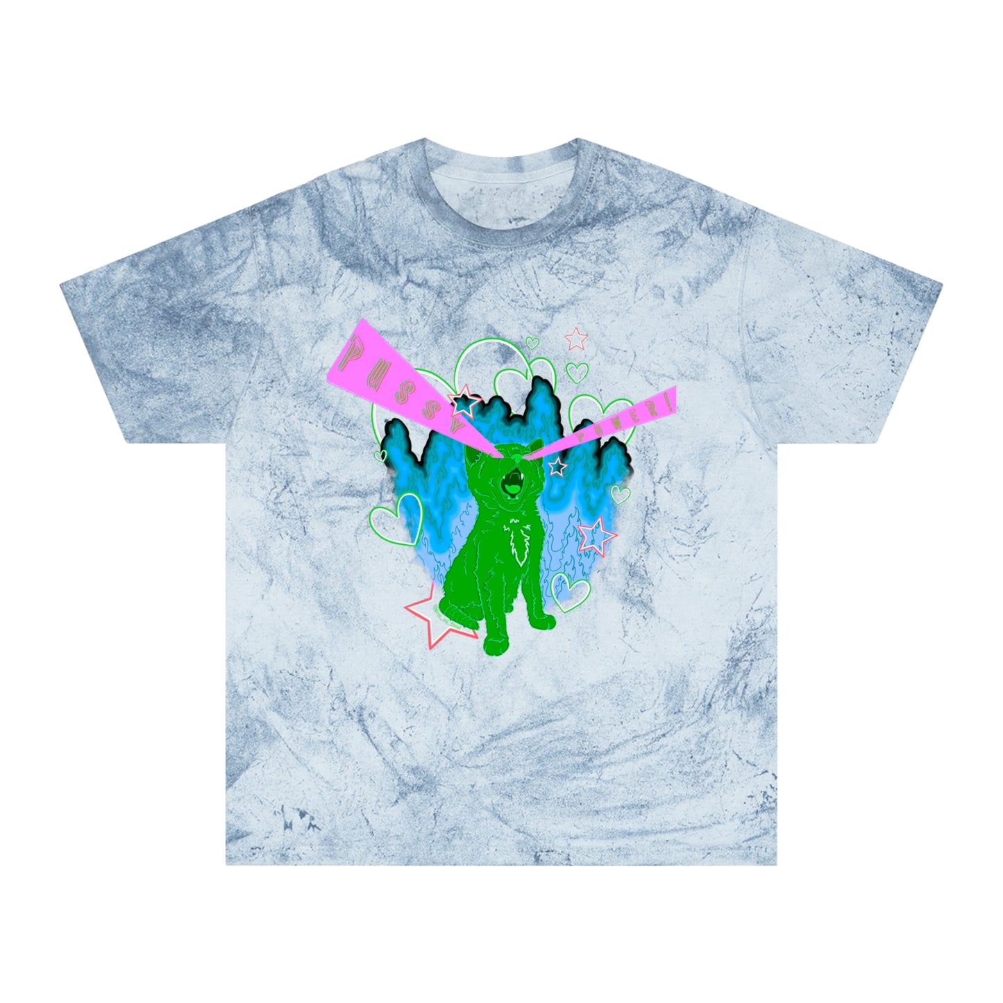 PUSSY POWER! (Watermelon variant) - Unisex Color Blast T-Shirt
