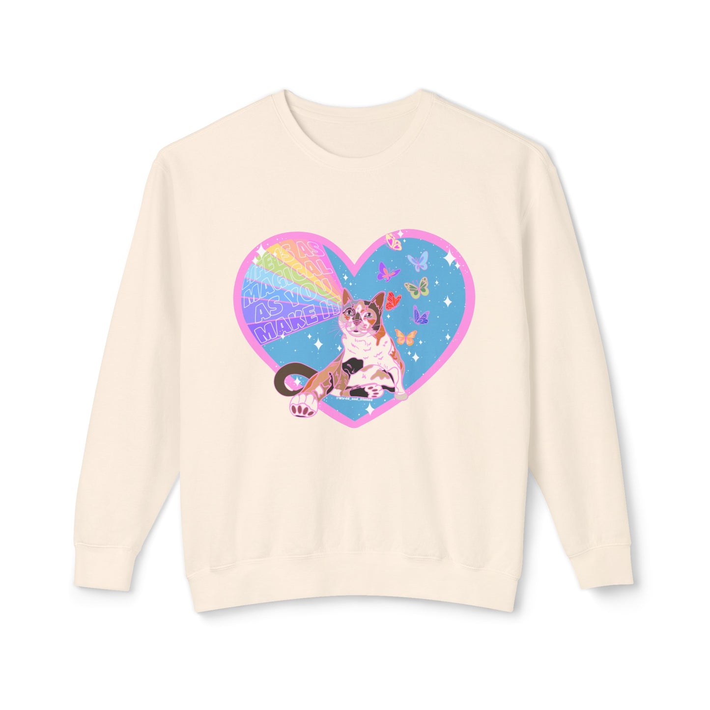 LIFE IS AS MAGICAL AS YOU MAKE IT - Unisex Lightweight Crewneck Sweatshirt