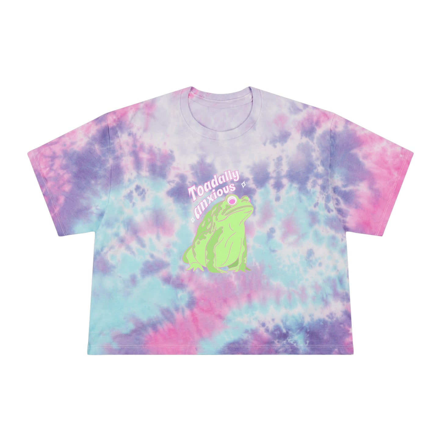 Toadally Anxious Women's Tie-Dye Crop Tee