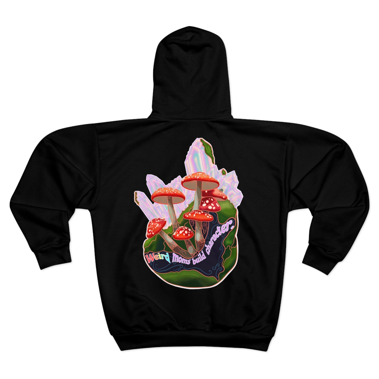 WEIRD MOMS BUILD CHARACTER - Unisex Zip Hoodie (AOP)