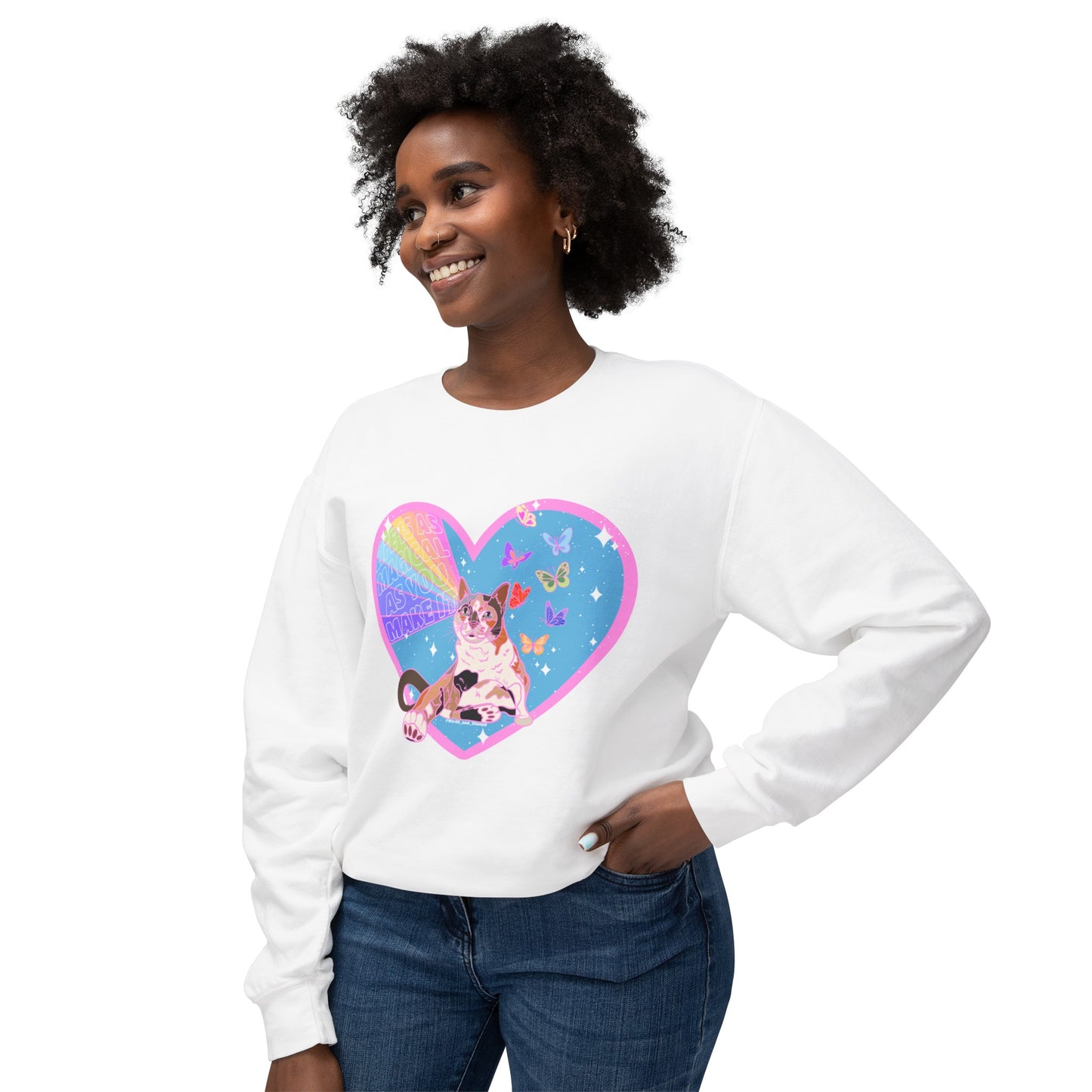 LIFE IS AS MAGICAL AS YOU MAKE IT - Unisex Lightweight Crewneck Sweatshirt