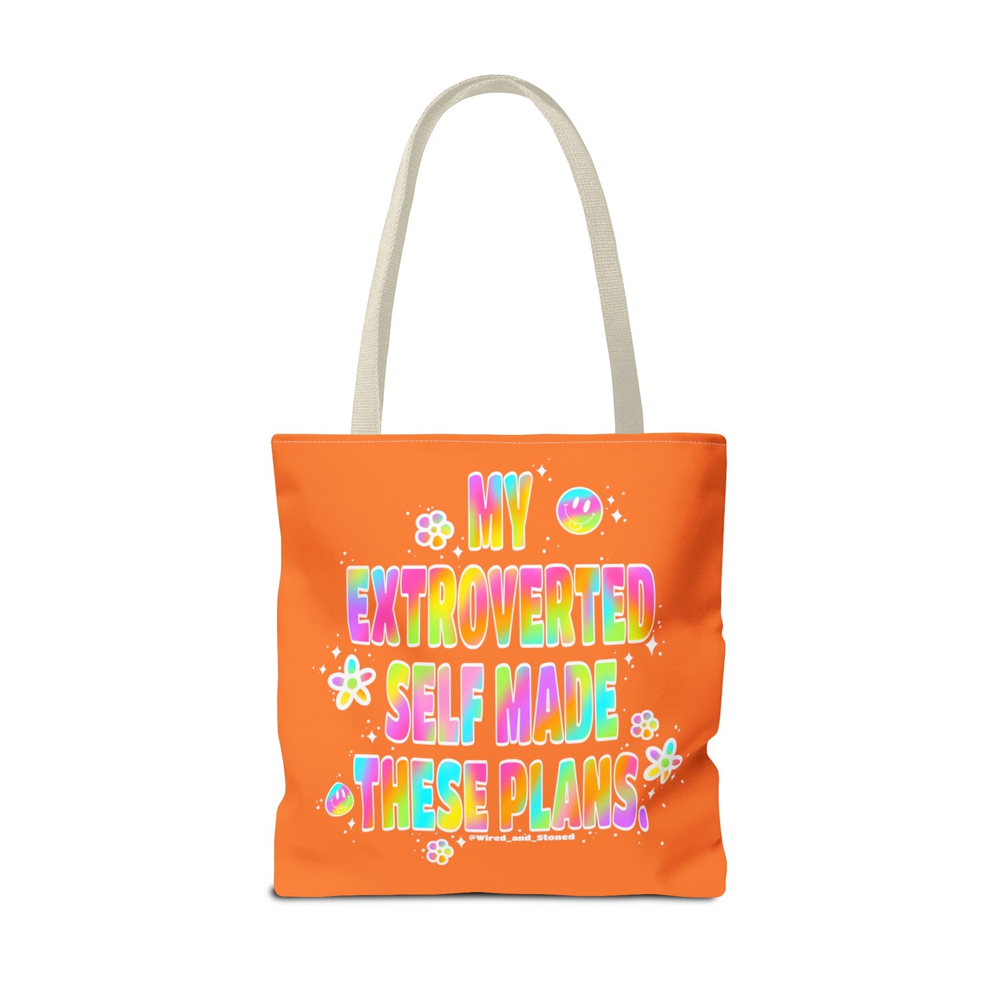 MY EXTROVERTED SELF MADE THESE PLANS - Tote Bag (AOP)