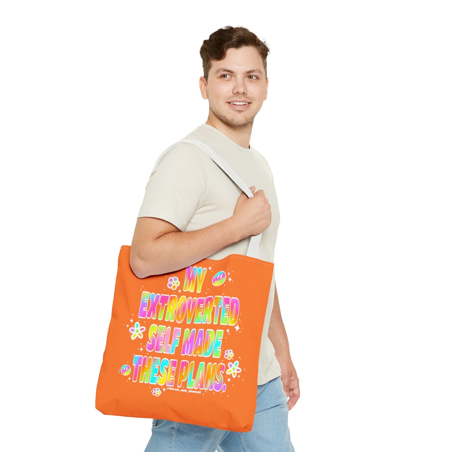 MY EXTROVERTED SELF MADE THESE PLANS - Tote Bag (AOP)