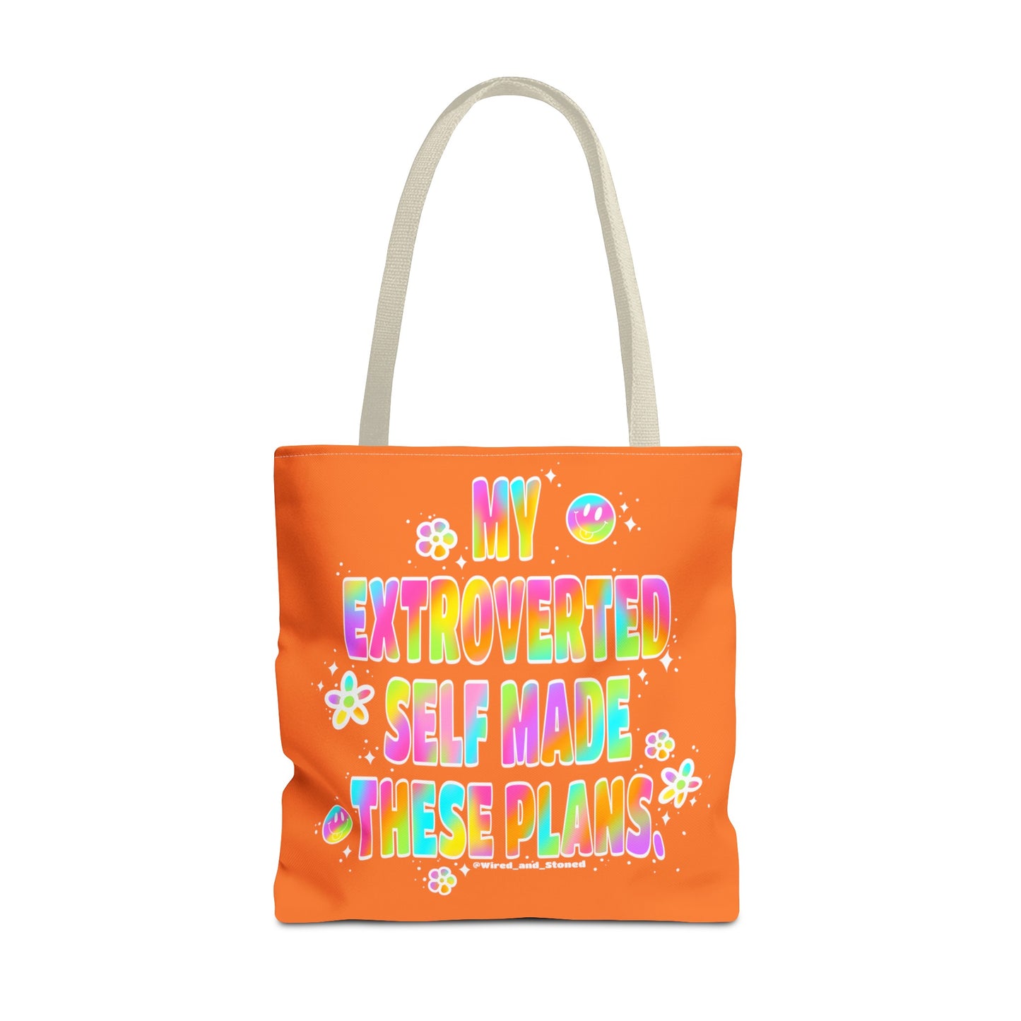 MY EXTROVERTED SELF MADE THESE PLANS - Tote Bag (AOP)