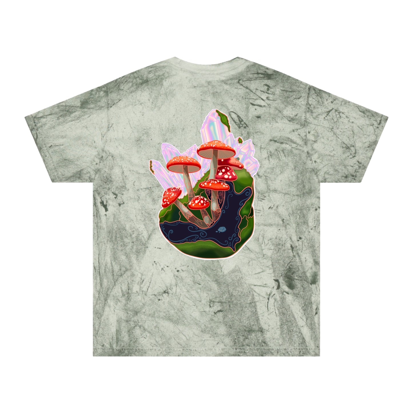 SCENIC CRYSTAL MUSHROOM VIEW - Unisex Color Blast T-Shirt