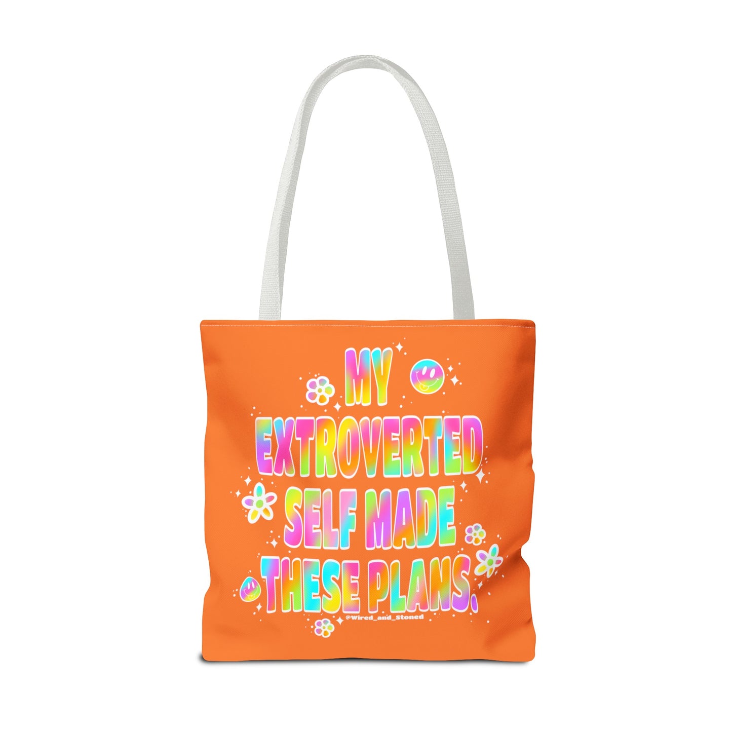 MY EXTROVERTED SELF MADE THESE PLANS - Tote Bag (AOP)