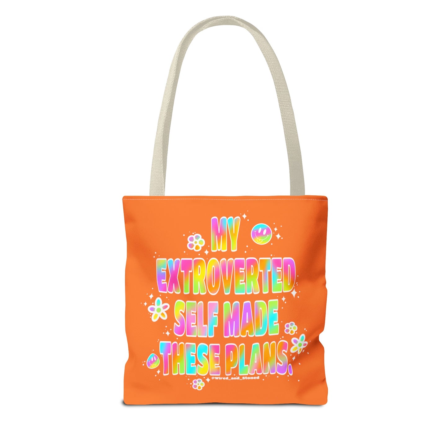 MY EXTROVERTED SELF MADE THESE PLANS - Tote Bag (AOP)