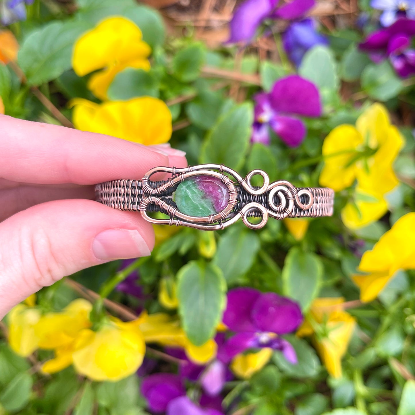Ruby Zoisite Quartz Arm Cuff