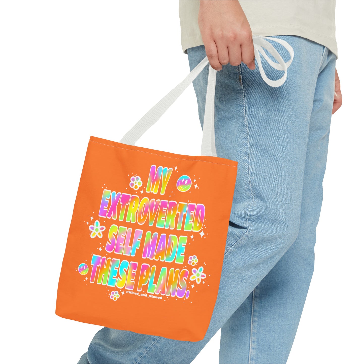 MY EXTROVERTED SELF MADE THESE PLANS - Tote Bag (AOP)