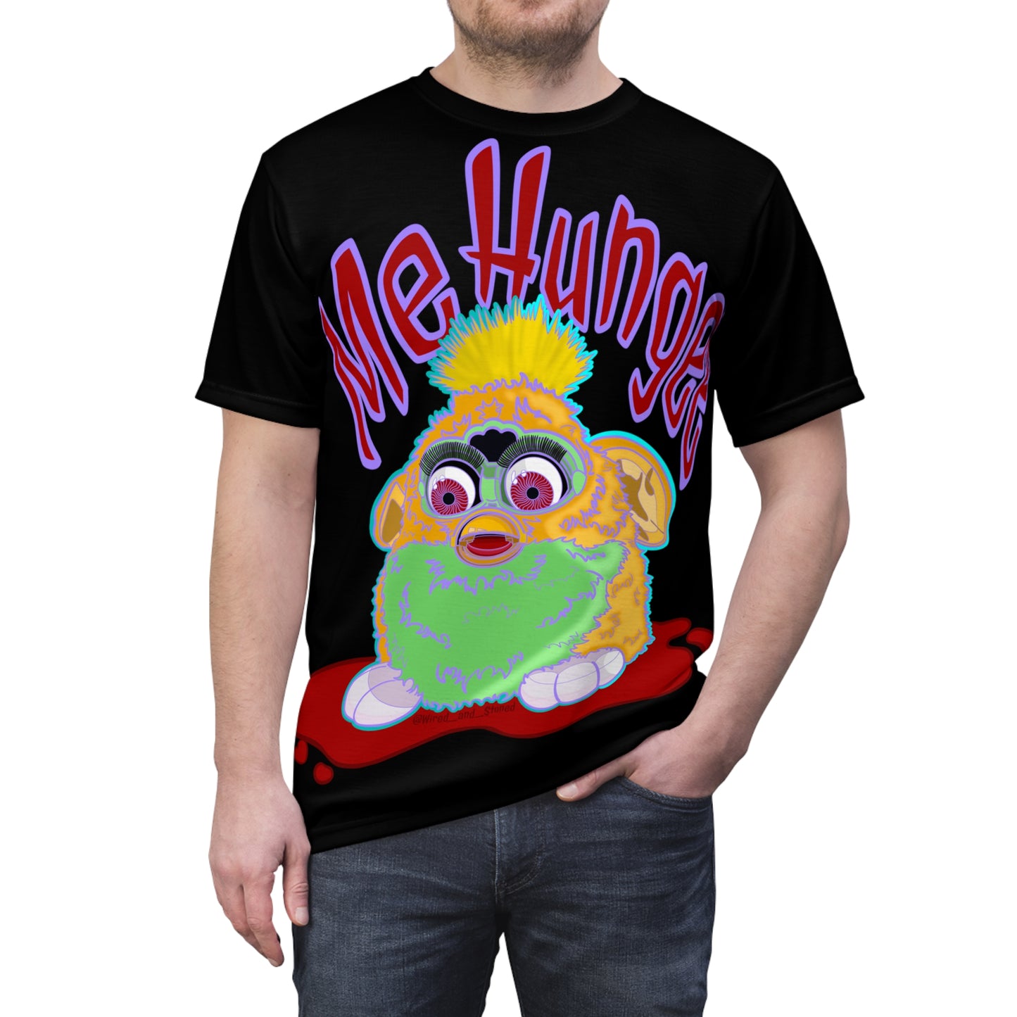 ME HUNGEE FURBY - Unisex Cut & Sew Tee (AOP)