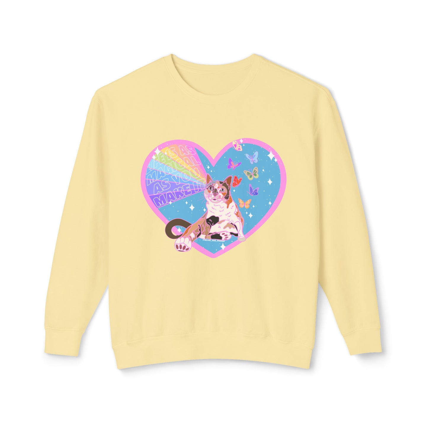 LIFE IS AS MAGICAL AS YOU MAKE IT - Unisex Lightweight Crewneck Sweatshirt