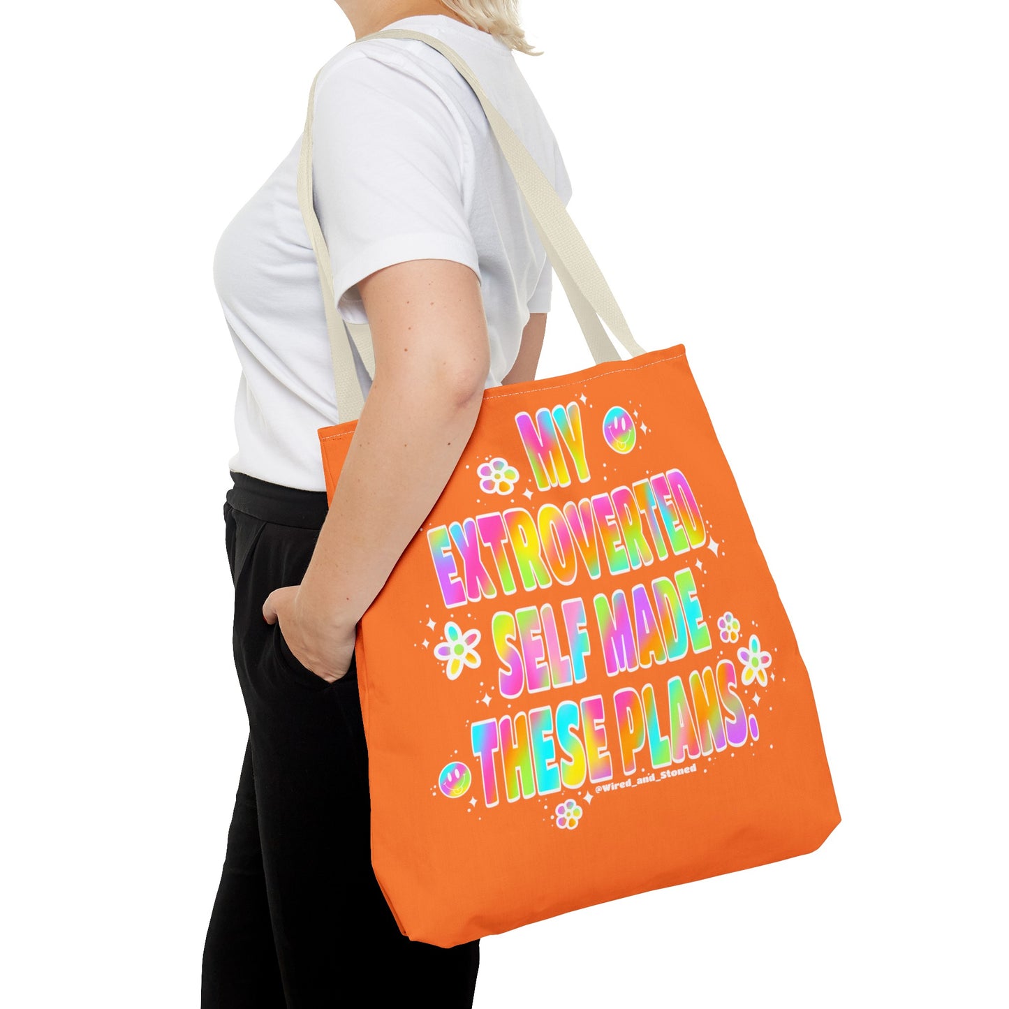 MY EXTROVERTED SELF MADE THESE PLANS - Tote Bag (AOP)