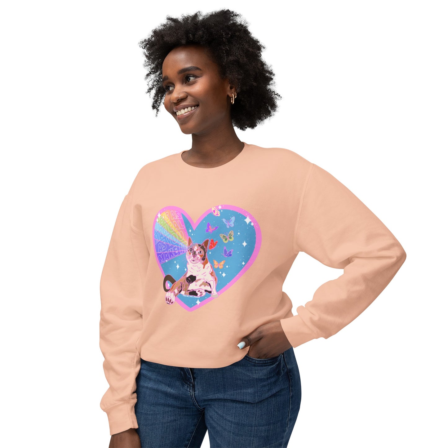 LIFE IS AS MAGICAL AS YOU MAKE IT - Unisex Lightweight Crewneck Sweatshirt