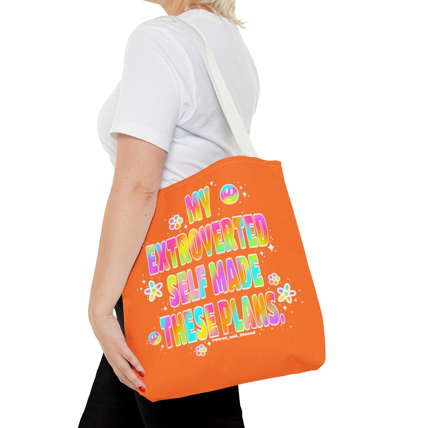 MY EXTROVERTED SELF MADE THESE PLANS - Tote Bag (AOP)