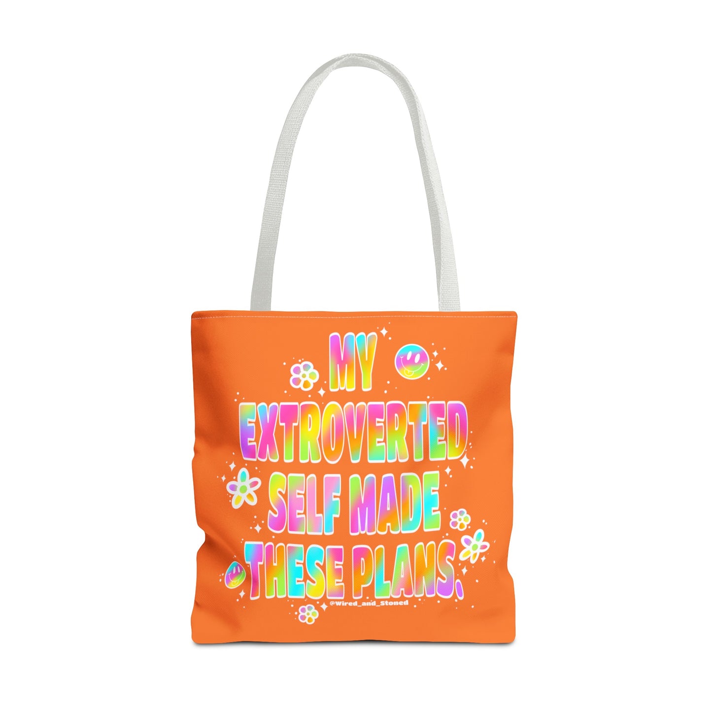 MY EXTROVERTED SELF MADE THESE PLANS - Tote Bag (AOP)