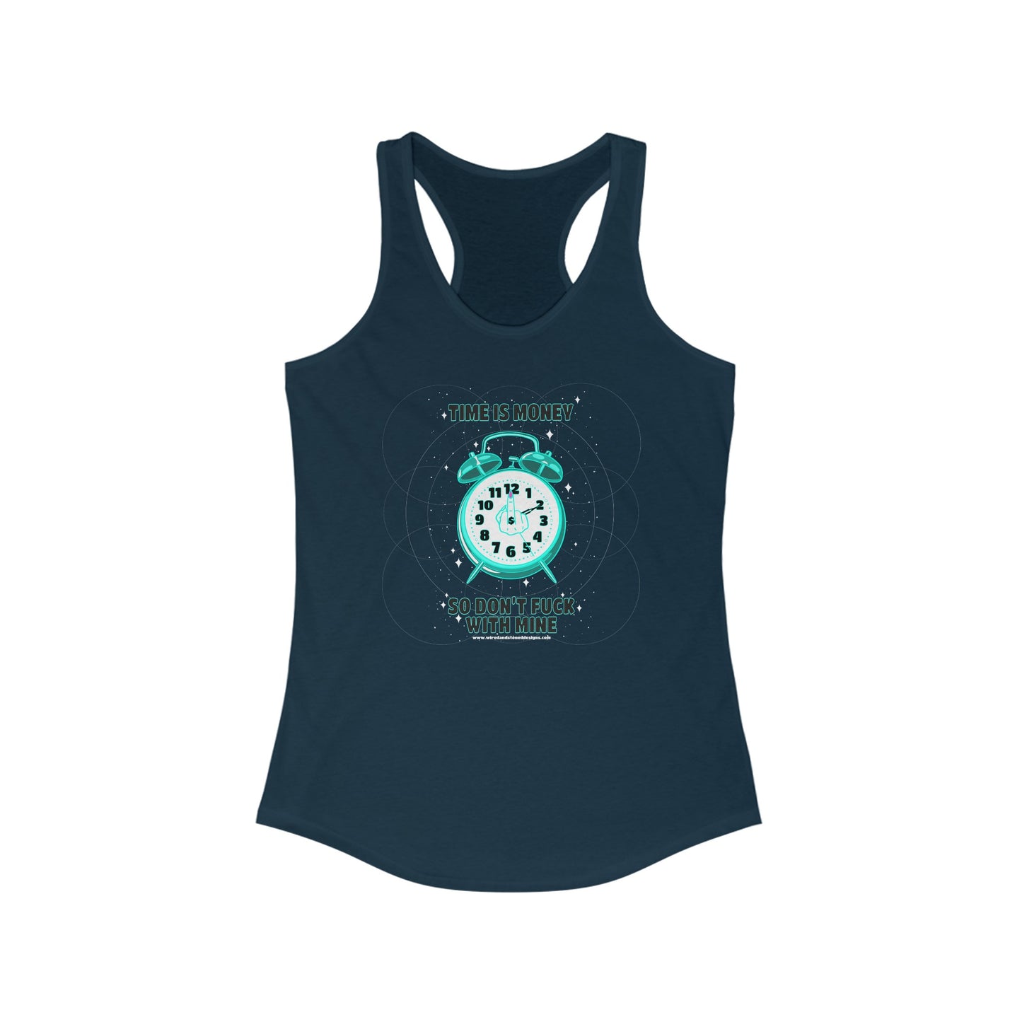 TIME IS MONEY - Women's Ideal Racerback Tank