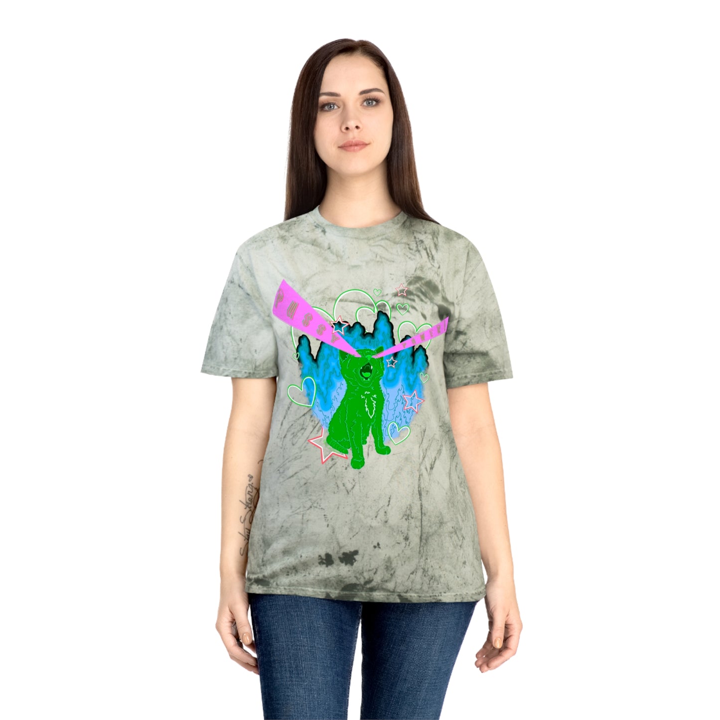 PUSSY POWER! (Watermelon variant) - Unisex Color Blast T-Shirt