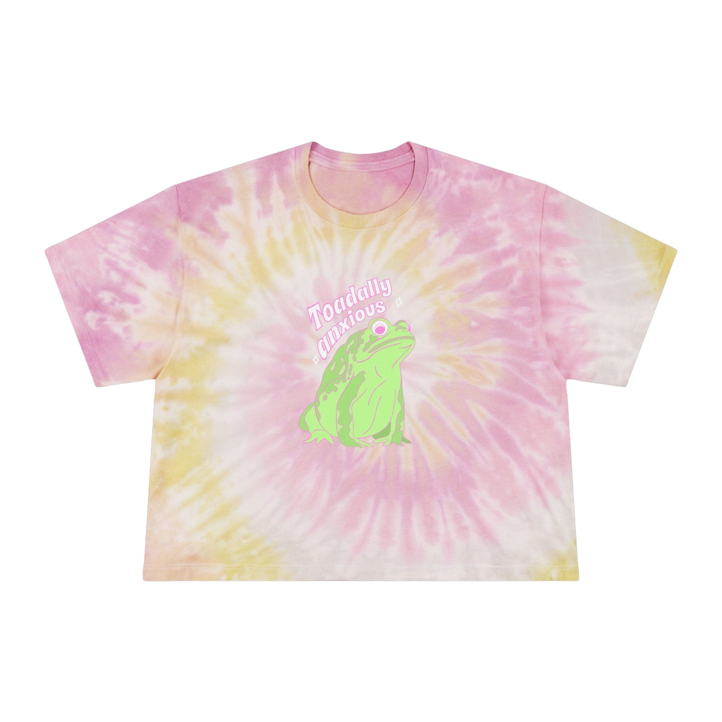 Toadally Anxious Women's Tie-Dye Crop Tee