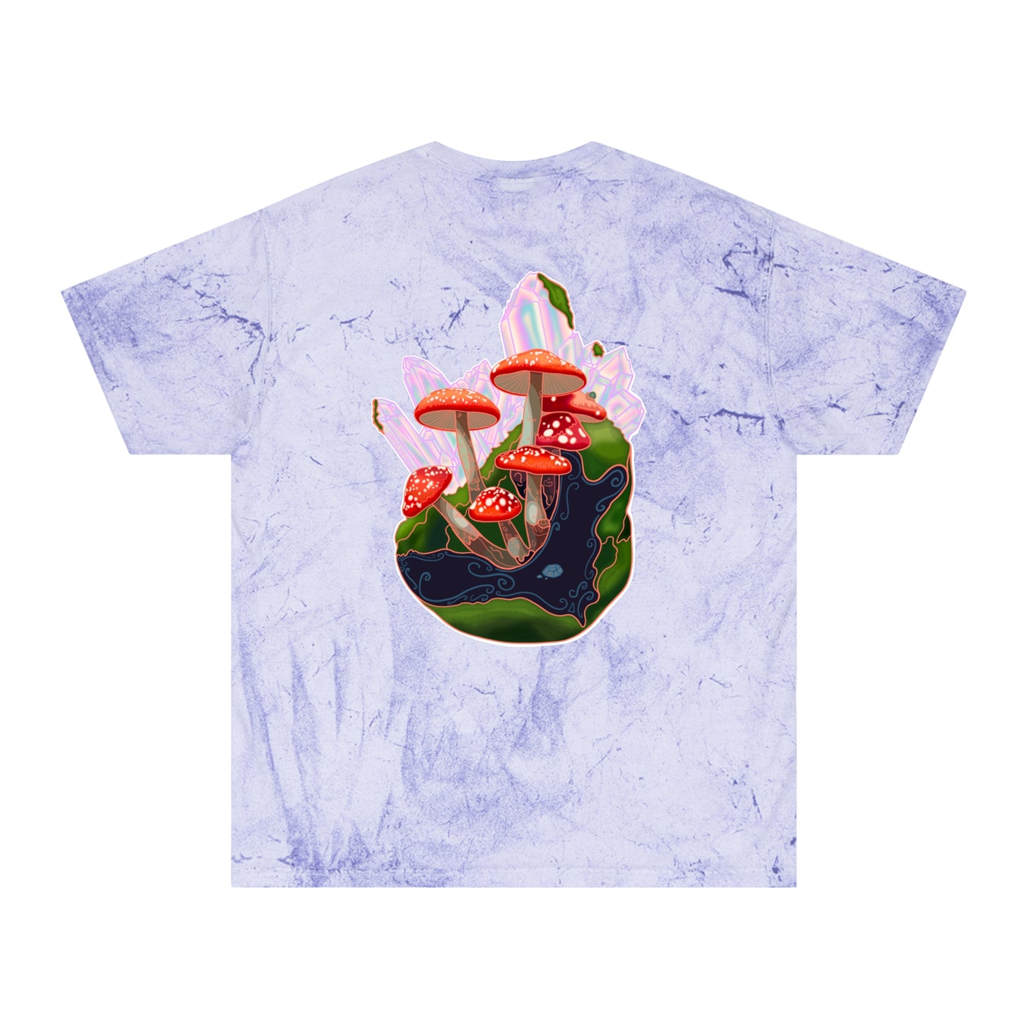 SCENIC CRYSTAL MUSHROOM VIEW - Unisex Color Blast T-Shirt