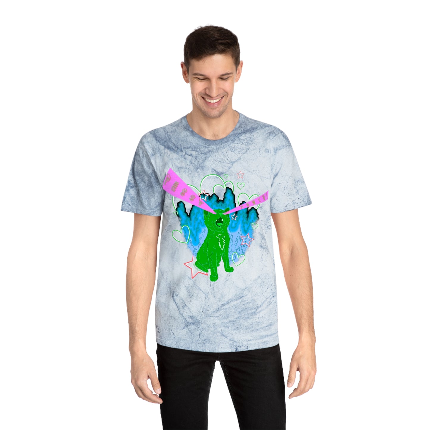 PUSSY POWER! (Watermelon variant) - Unisex Color Blast T-Shirt