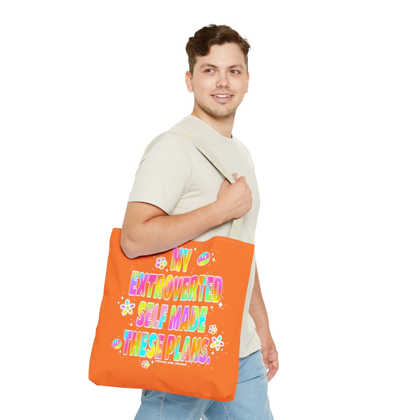 MY EXTROVERTED SELF MADE THESE PLANS - Tote Bag (AOP)