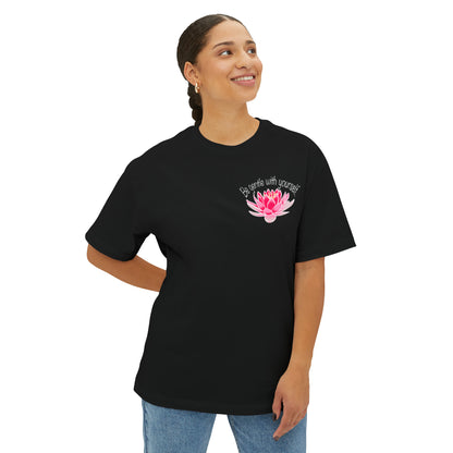 Gentle Lotus Unisex Oversized Boxy Tee