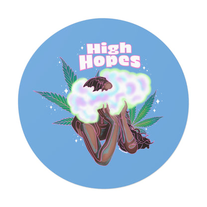 HIGH HOPES - Round Vinyl Stickers