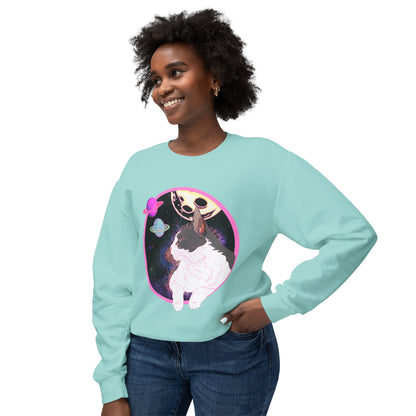 SPACE BEANS - Unisex Lightweight Crewneck Sweatshirt