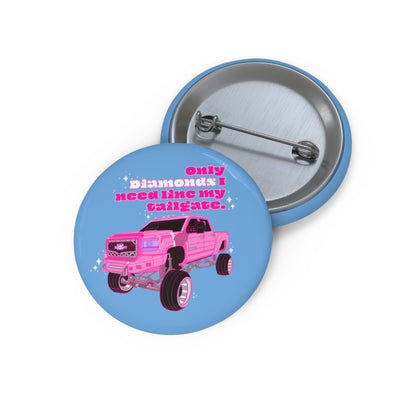 DIAMOND PLATE TAILGATE - Custom Pin Buttons