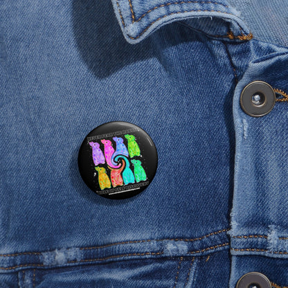 NEVER FEAR BUNNY - Custom Pin Buttons