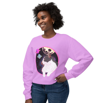 SPACE BEANS - Unisex Lightweight Crewneck Sweatshirt