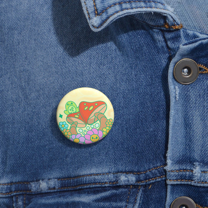 Spring Time Froggie - Custom Pin Buttons