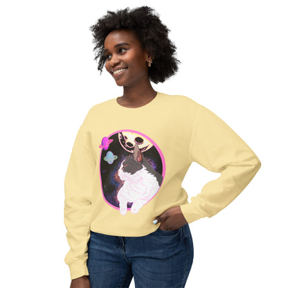 SPACE BEANS - Unisex Lightweight Crewneck Sweatshirt