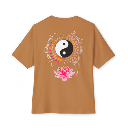 Gentle Lotus Unisex Oversized Boxy Tee