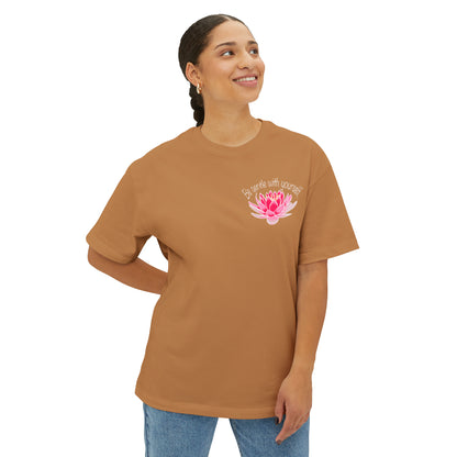 Gentle Lotus Unisex Oversized Boxy Tee