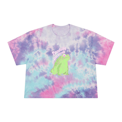 Toadally Anxious Women's Tie-Dye Crop Tee