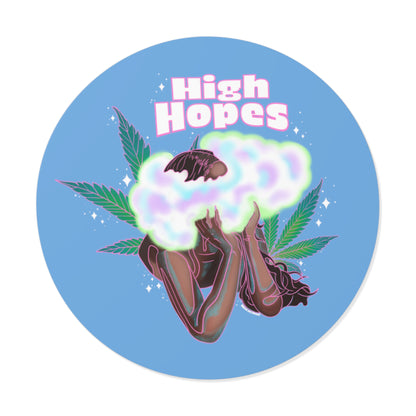 HIGH HOPES - Round Vinyl Stickers