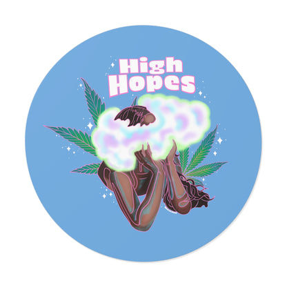 HIGH HOPES - Round Vinyl Stickers