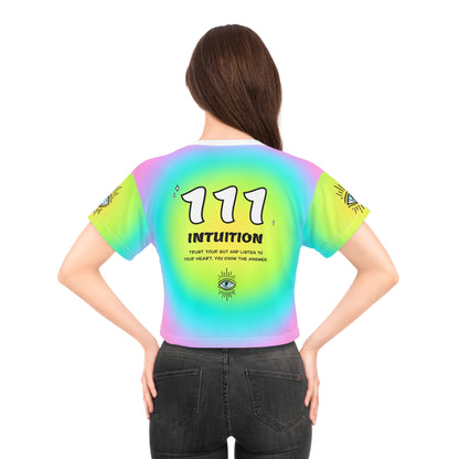 Angel Number 111 Crop Tee (AOP)